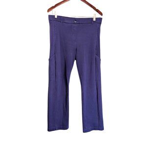 Betabrand Womens Large Petite Stretch Pants Purple Trouser